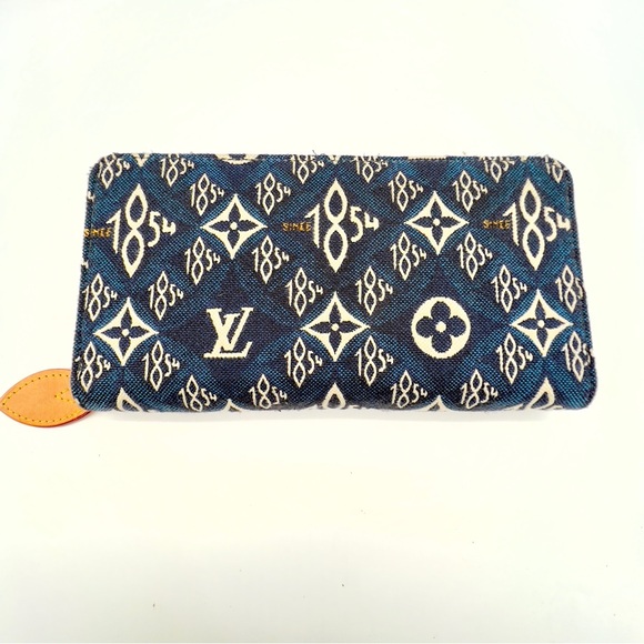 Preloved Louis Vuitton 1854 Blue Monogram Speedy Bandouliere 25 with Wallet - Picture 11 of 15